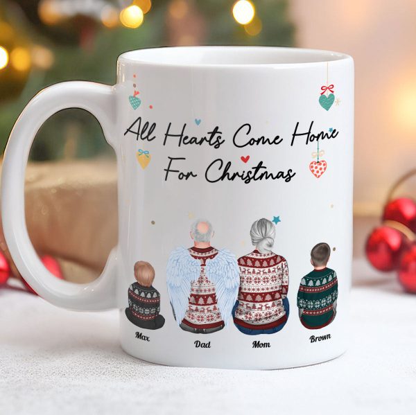 Hearts Come Home For Christmas - Personalized Mug Hearts Come Home For Christmas - Personalized Mug