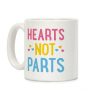 Hearts Not Parts (Pansexual) Coffee Mug