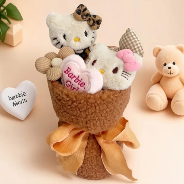 Hello Kitty Plush Toy Flower Bouquet Cute Gift 24cm Hello Kitty Plush Toy Flower Bouquet Cute Gift 24cm