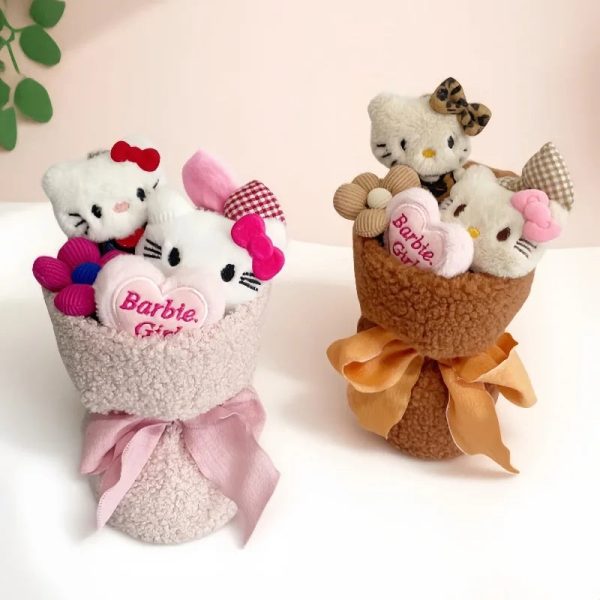 Hello Kitty Plush Toy Flower Bouquet Cute Gift 24cm Hello Kitty Plush Toy Flower Bouquet Cute Gift 24cm