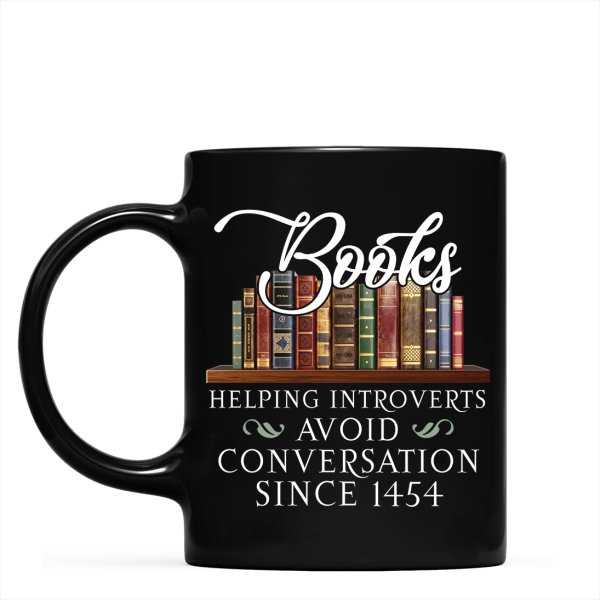 Helping Introverts Avoid Conversation Book Lovers Gift Mug