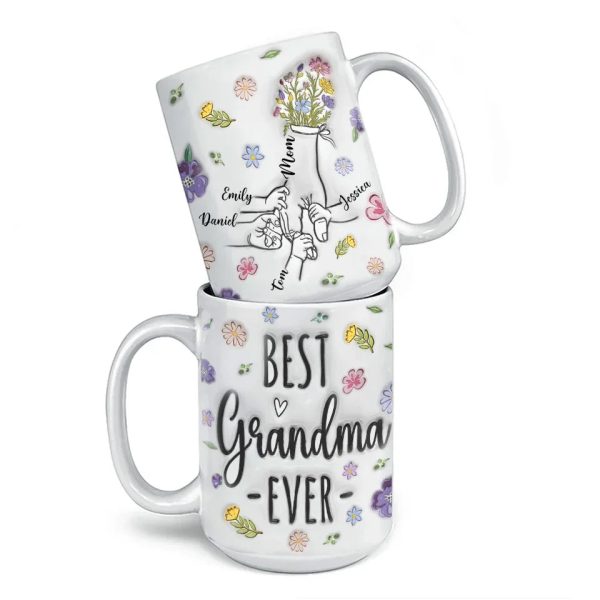 Her Hand, My Anchor In The Storm - Family Personalized Custom 3D Inflated Effect Printed Mug - Gift For Mom, Grandma Her Hand, My Anchor In The Storm - Family Personalized Custom 3D Inflated Effect Printed Mug - Gift For Mom, Grandma