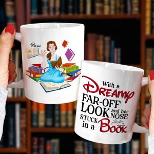 Her Nose Stuck In a Book, Personalized Coffee Mug, Gift For Book Lover, 06HUPO301123PA