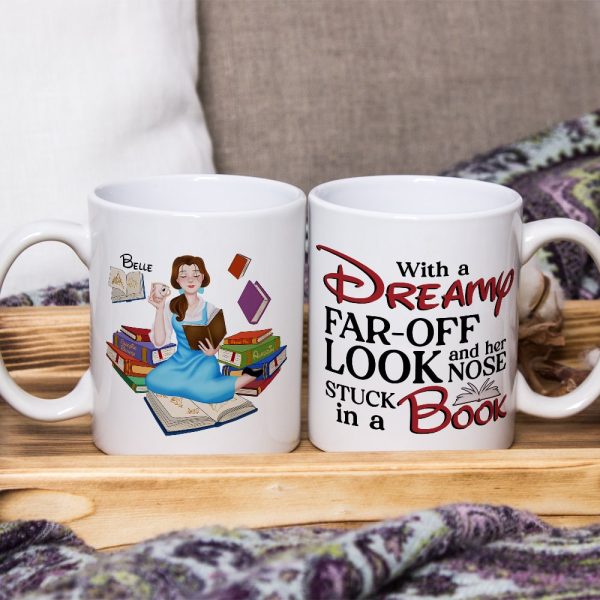 Her Nose Stuck In a Book, Personalized Coffee Mug, Gift For Book Lover, 06HUPO301123PA