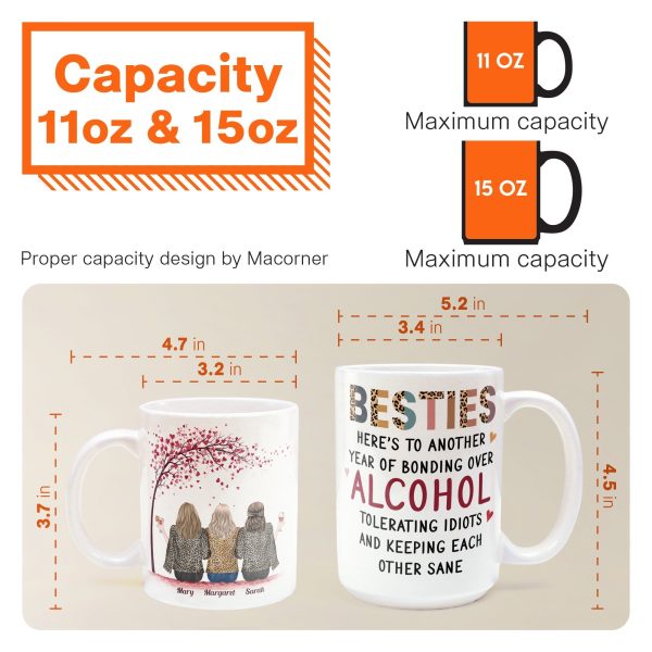 Here's To Another Year Of Bonding Over Alcohol - Personalized Mug Here's To Another Year Of Bonding Over Alcohol - Personalized Mug
