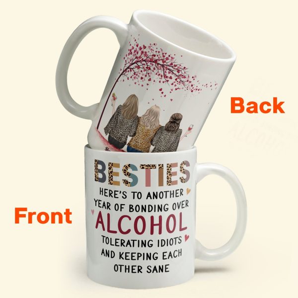 Here's To Another Year Of Bonding Over Alcohol - Personalized Mug Here's To Another Year Of Bonding Over Alcohol - Personalized Mug