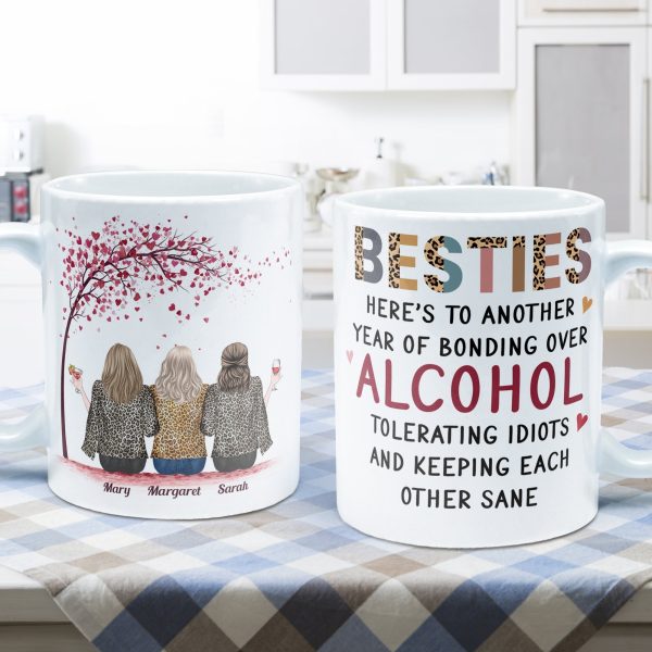 Here's To Another Year Of Bonding Over Alcohol - Personalized Mug Here's To Another Year Of Bonding Over Alcohol - Personalized Mug