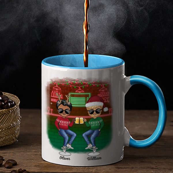 Here's To Another Year Of Bonding Over Alcohol Christmas Best Friends - Bestie BFF Gift - Personalized Custom Accent Mug Here's To Another Year Of Bonding Over Alcohol Christmas Best Friends - Bestie BFF Gift - Personalized Custom Accent Mug