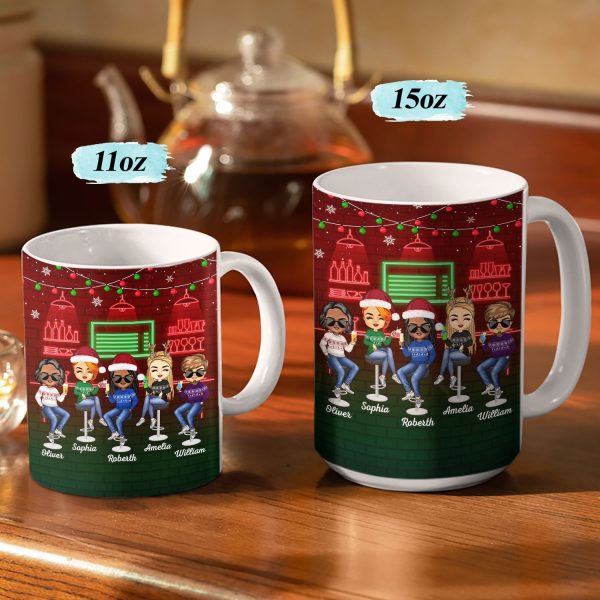 Here's To Another Year Of Bonding Over Alcohol Christmas Best Friends - Bestie BFF Gift - Personalized Custom White Edge-to-Edge Mug Here's To Another Year Of Bonding Over Alcohol Christmas Best Friends - Bestie BFF Gift - Personalized Custom White Edge-to-Edge Mug