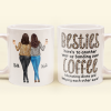 Here's To Another Year Of Bonding Over Coffee - Personalized Mug - Birthday, New Year Gift For Besties, Soul Sisters, Sistas, BFF, Friends - Leopard Pattern Jacket Women Here's To Another Year Of Bonding Over Coffee - Personalized Mug - Birthday, New Year Gift For Besties, Soul Sisters, Sistas, BFF, Friends - Leopard Pattern Jacket Women