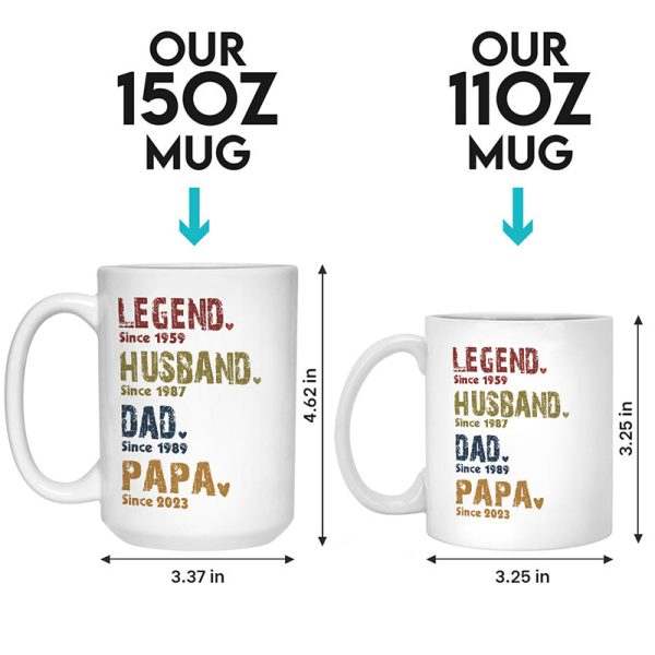 Heroes In Our Hearts - Family Personalized Custom Mug - Gift For Dad Heroes In Our Hearts - Family Personalized Custom Mug - Gift For Dad