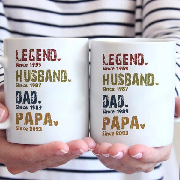 Heroes In Our Hearts - Family Personalized Custom Mug - Gift For Dad Heroes In Our Hearts - Family Personalized Custom Mug - Gift For Dad