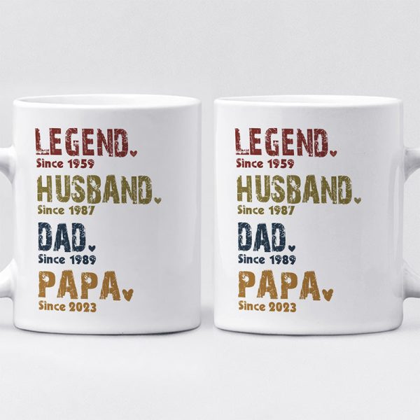 Heroes In Our Hearts - Family Personalized Custom Mug - Gift For Dad Heroes In Our Hearts - Family Personalized Custom Mug - Gift For Dad