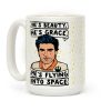 He's Beauty He's Grace He's Flying Into Outer Space Parody Coffee Mug
