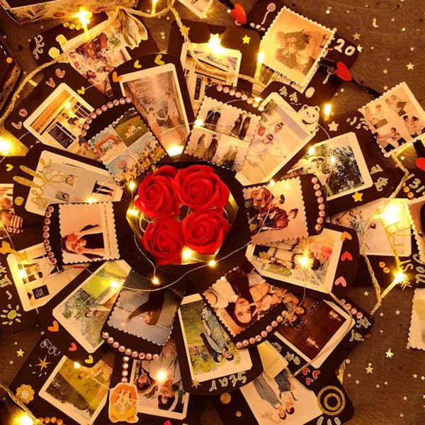 Hexagonal Explosion Gift Box with Photo Album for Valentine Hexagonal Explosion Gift Box with Photo Album for Valentine