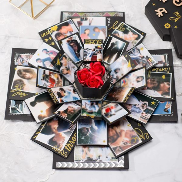 Hexagonal Explosion Gift Box with Photo Album for Valentine Hexagonal Explosion Gift Box with Photo Album for Valentine