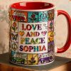 Hippie Bohemian Coffee Accent Mug - Personalized Gifts 02hydt200126