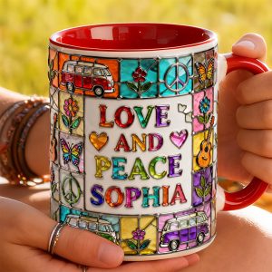 Hippie Bohemian Coffee Accent Mug - Personalized Gifts 02hydt200126