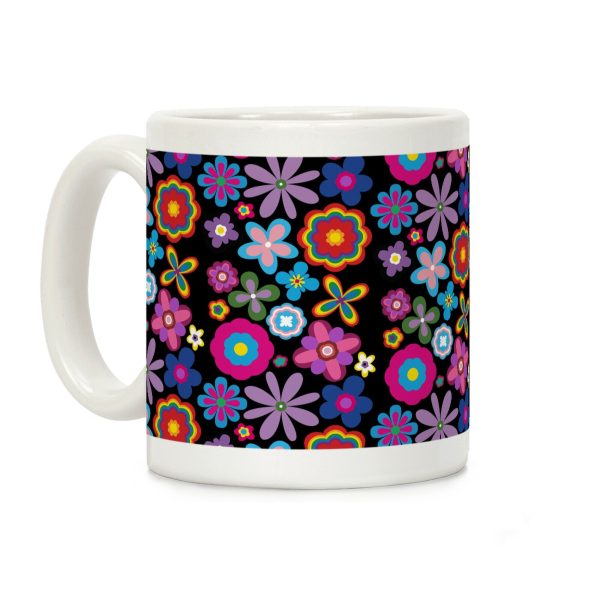 Hippie Pride Flower Pattern Coffee Mug Hippie Pride Flower Pattern Coffee Mug