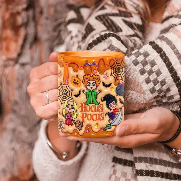 Hocus Pocus - Personalized 3D Inflated Effect Accent Mug - Halloween Gift For Fan, Friend, Besties HH01