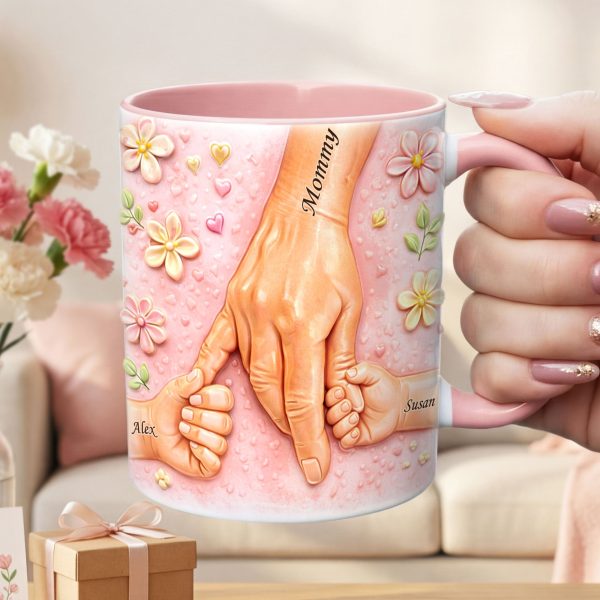 Hold Hand Coffee Accent Mug - Personalized Gifts For Mother's Day 01huti090126 Hold Hand Coffee Accent Mug - Personalized Gifts For Mother's Day 01huti090126
