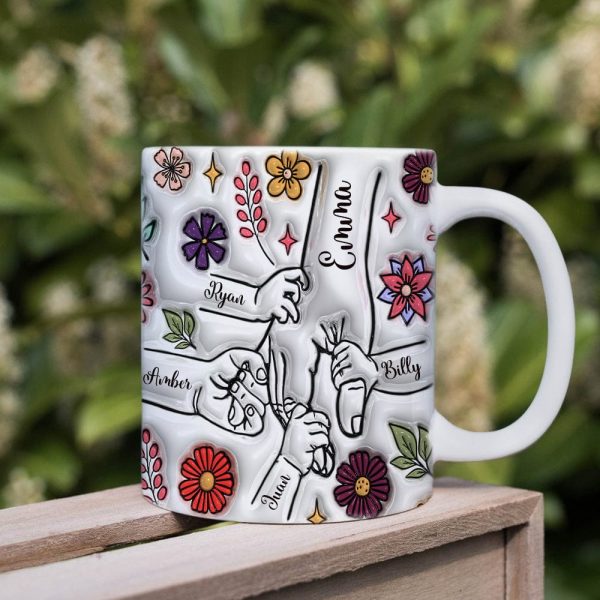 Hold My Hand, Hold My Heart Family 3D Inflated Effect Mug Personalized Gift DM01 890931 Hold My Hand, Hold My Heart Family 3D Inflated Effect Mug Personalized Gift DM01 890931