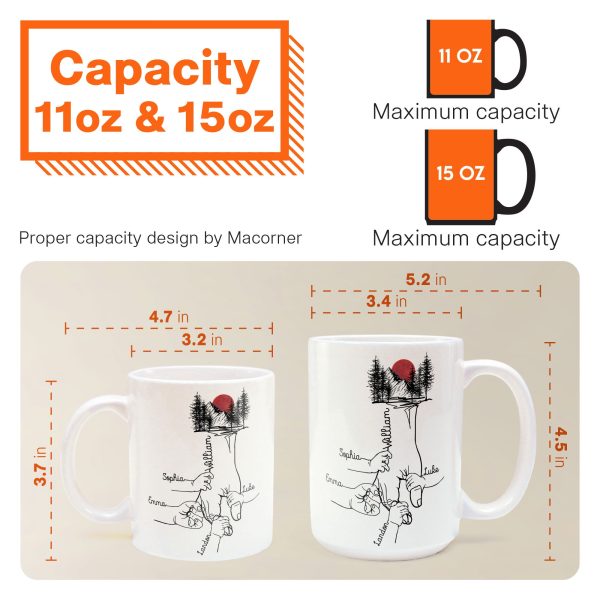 Holding Dad's Hand - Personalized Mug