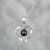 Hollow Zircon Love Necklace With Eternal Flower Gift Box Hollow Zircon Love Necklace With Eternal Flower Gift Box