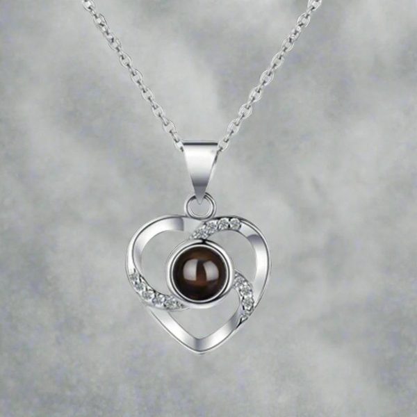 Hollow Zircon Love Necklace With Eternal Flower Gift Box Hollow Zircon Love Necklace With Eternal Flower Gift Box