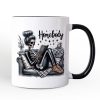 Homebody Reading Skeleton Personalized Mug, Funny Lazy Selfcare Gift with Custom Name Homebody Reading Skeleton Personalized Mug, Funny Lazy Selfcare Gift with Custom Name