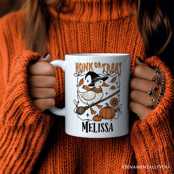 Honk or Treat Goose Personalized Mug, Hilarious Halloween Gift with Custom Name Honk or Treat Goose Personalized Mug, Hilarious Halloween Gift with Custom Name
