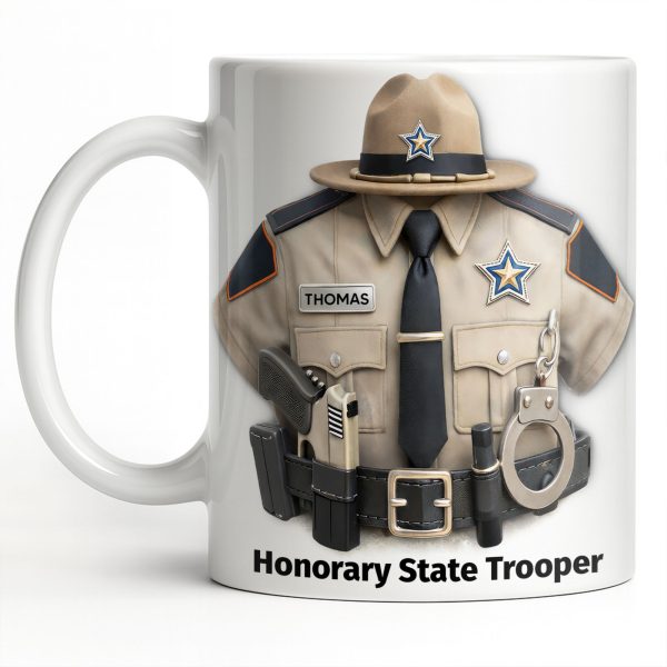 Honorary State Trooper Police Uniform Badge Handcuffs - Personalized Custom Coffee Mug - OFC053_MG Honorary State Trooper Police Uniform Badge Handcuffs - Personalized Custom Coffee Mug - OFC053_MG