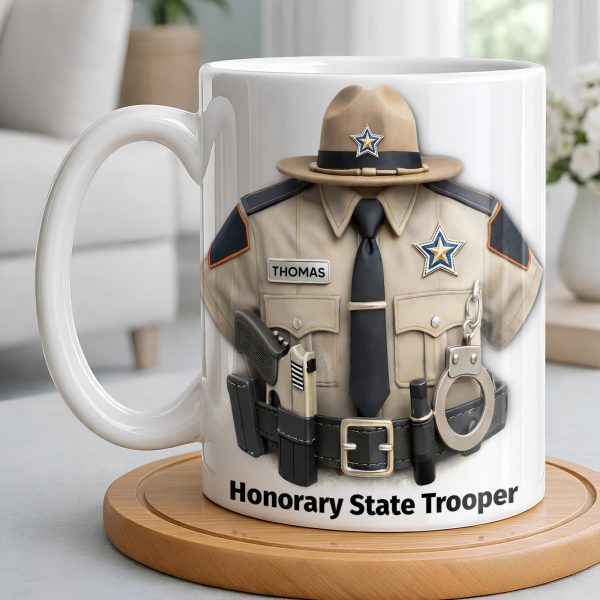 Honorary State Trooper Police Uniform Badge Handcuffs - Personalized Custom Coffee Mug - OFC053_MG Honorary State Trooper Police Uniform Badge Handcuffs - Personalized Custom Coffee Mug - OFC053_MG