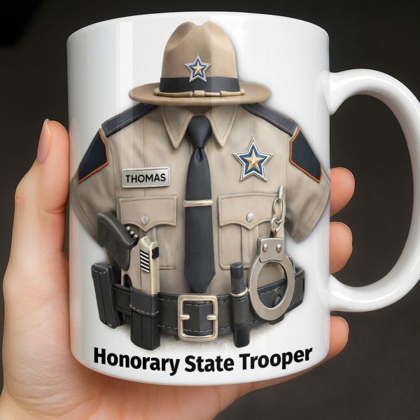 Honorary State Trooper Police Uniform Badge Handcuffs - Personalized Custom Coffee Mug - OFC053_MG Honorary State Trooper Police Uniform Badge Handcuffs - Personalized Custom Coffee Mug - OFC053_MG