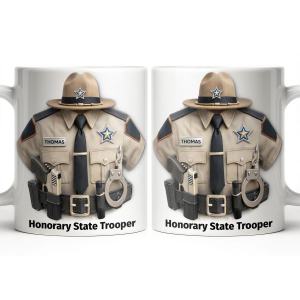 Honorary State Trooper Police Uniform Badge Handcuffs - Personalized Custom Coffee Mug - OFC053_MG Honorary State Trooper Police Uniform Badge Handcuffs - Personalized Custom Coffee Mug - OFC053_MG
