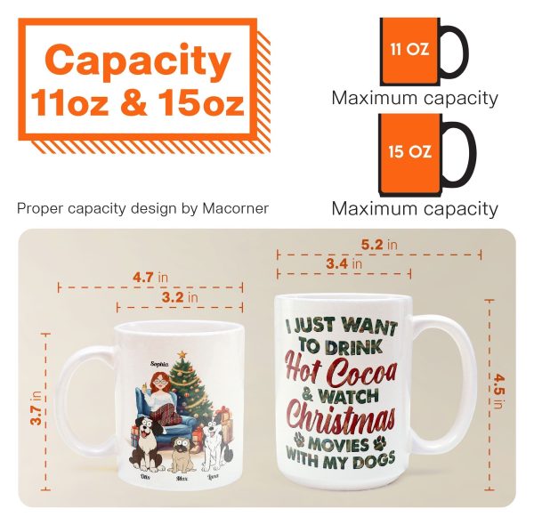 Hot Cocoa, Christmas Movies & My Dogs - Personalized Mug Hot Cocoa, Christmas Movies & My Dogs - Personalized Mug
