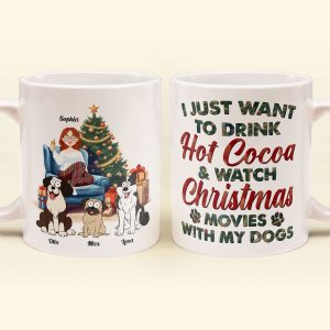 Hot Cocoa, Christmas Movies & My Dogs - Personalized Mug