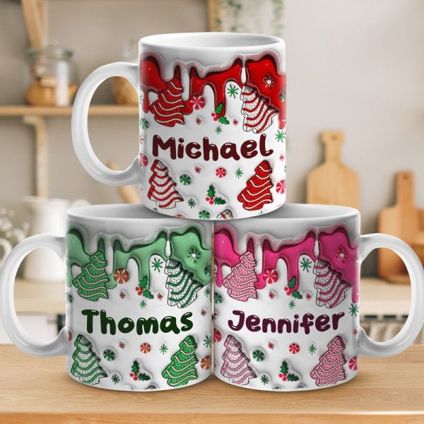 Hot Cocoa Warm Hearts - Family Personalized Custom 3D Inflated Effect Printed Mug - Christmas Gift For Family Members Hot Cocoa Warm Hearts - Family Personalized Custom 3D Inflated Effect Printed Mug - Christmas Gift For Family Members