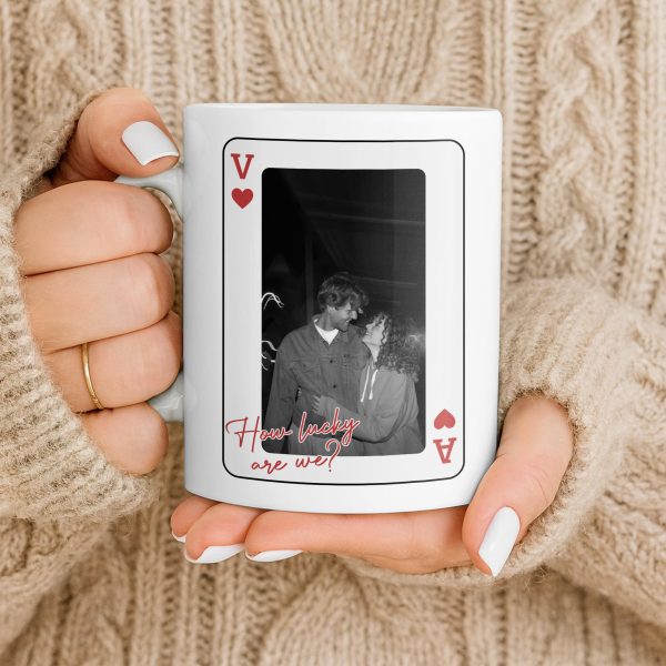 How Lucky Are We Playing Card Design And Heart - Personalized Custom Coffee Mug - CPL1351_MG How Lucky Are We Playing Card Design And Heart - Personalized Custom Coffee Mug - CPL1351_MG