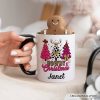 Howdy Pink Christmas Western Christmas Personalized Mug, Leopard Print Retro Holiday Gift with Custom Name Howdy Pink Christmas Western Christmas Personalized Mug, Leopard Print Retro Holiday Gift with Custom Name