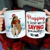 Hugging Is A Silent Way, Gift For Family, Personalized Mug, Winter Bear Family Mug, Christmas Gift Hugging Is A Silent Way, Gift For Family, Personalized Mug, Winter Bear Family Mug, Christmas Gift