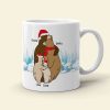 Hugging Is A Silent Way, Gift For Family, Personalized Mug, Winter Bear Family Mug, Christmas Gift Hugging Is A Silent Way, Gift For Family, Personalized Mug, Winter Bear Family Mug, Christmas Gift