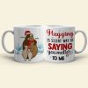 Hugging Is A Silent Way, Gift For Family, Personalized Mug, Winter Bear Family Mug, Christmas Gift Hugging Is A Silent Way, Gift For Family, Personalized Mug, Winter Bear Family Mug, Christmas Gift