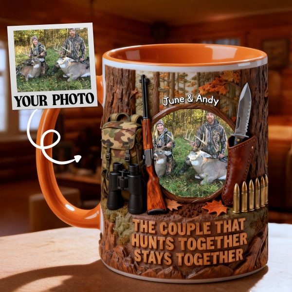 Hunting Couple Custom Photo Coffee Mug - Personalized Gifts For Couple 05kimg140126 Hunting Couple Custom Photo Coffee Mug - Personalized Gifts For Couple 05kimg140126