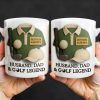 Husband, Dad & Golf Legend, Golf Club and Ball - Personalized Custom Coffee Mug - DAD064_MG