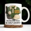 Husband, Dad & Golf Legend, Golf Club and Ball - Personalized Custom Coffee Mug - DAD064_MG