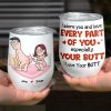 I Adore You And Love Every Part Of You Especially Your Butt I Love Your Butt, Personalized Couple Mug, Wine Tumbler, Accent Mug I Adore You And Love Every Part Of You Especially Your Butt I Love Your Butt, Personalized Couple Mug, Wine Tumbler, Accent Mug