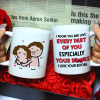 I Adore You And Love Every Part Of You- I Love Your Boobs Personalized Mug, Couple Gift