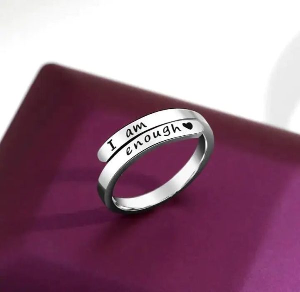 I Am Enough Ring Hotsale Awareness Ring Jewelry I Am Enough Ring Hotsale Awareness Ring Jewelry