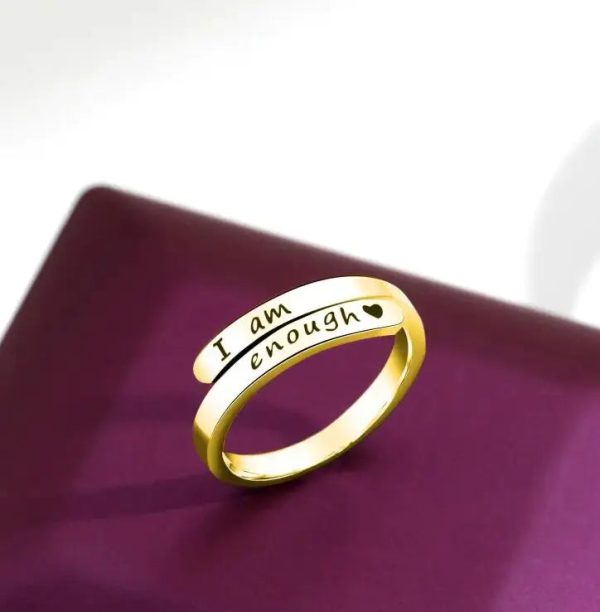 I Am Enough Ring Hotsale Awareness Ring Jewelry I Am Enough Ring Hotsale Awareness Ring Jewelry